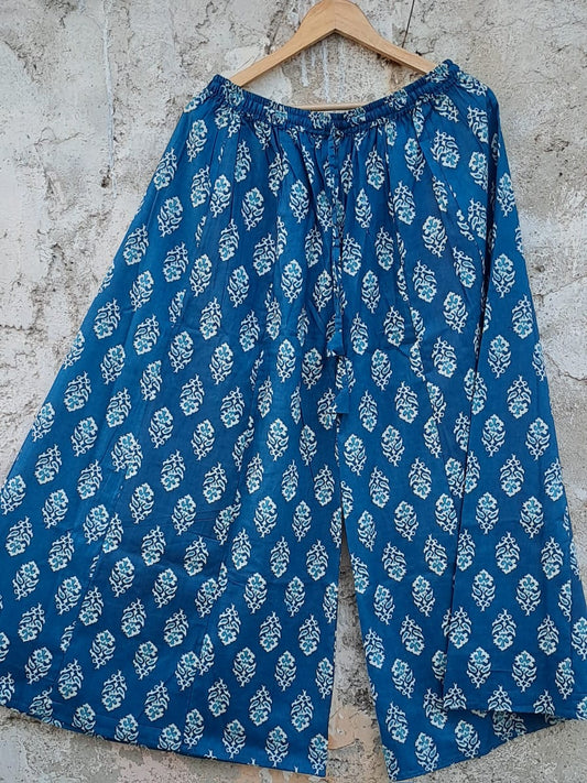 Kaarkhana Printed Regular Flared Cotton Casual Women's Palazzo (Free Size)