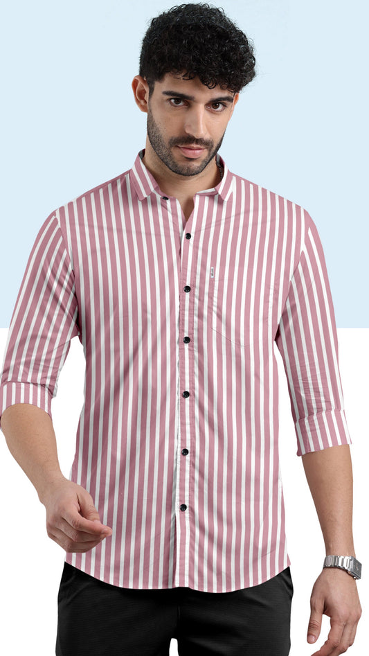 Elegant Pink striped shirt