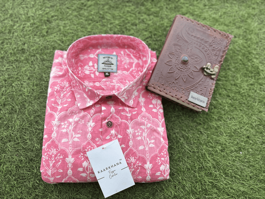 Pink Jaipuri Print Shirt