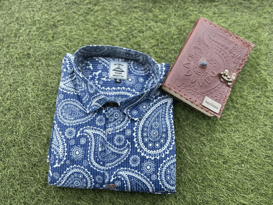Blue Jaipuri Full Sleeve Shirt