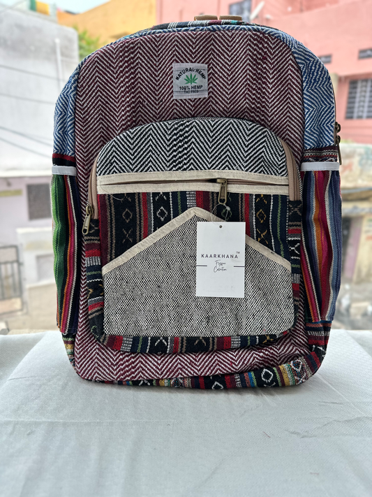 Pouchful Hemp & cotton 17 inch laptop bag ( Colorful)
