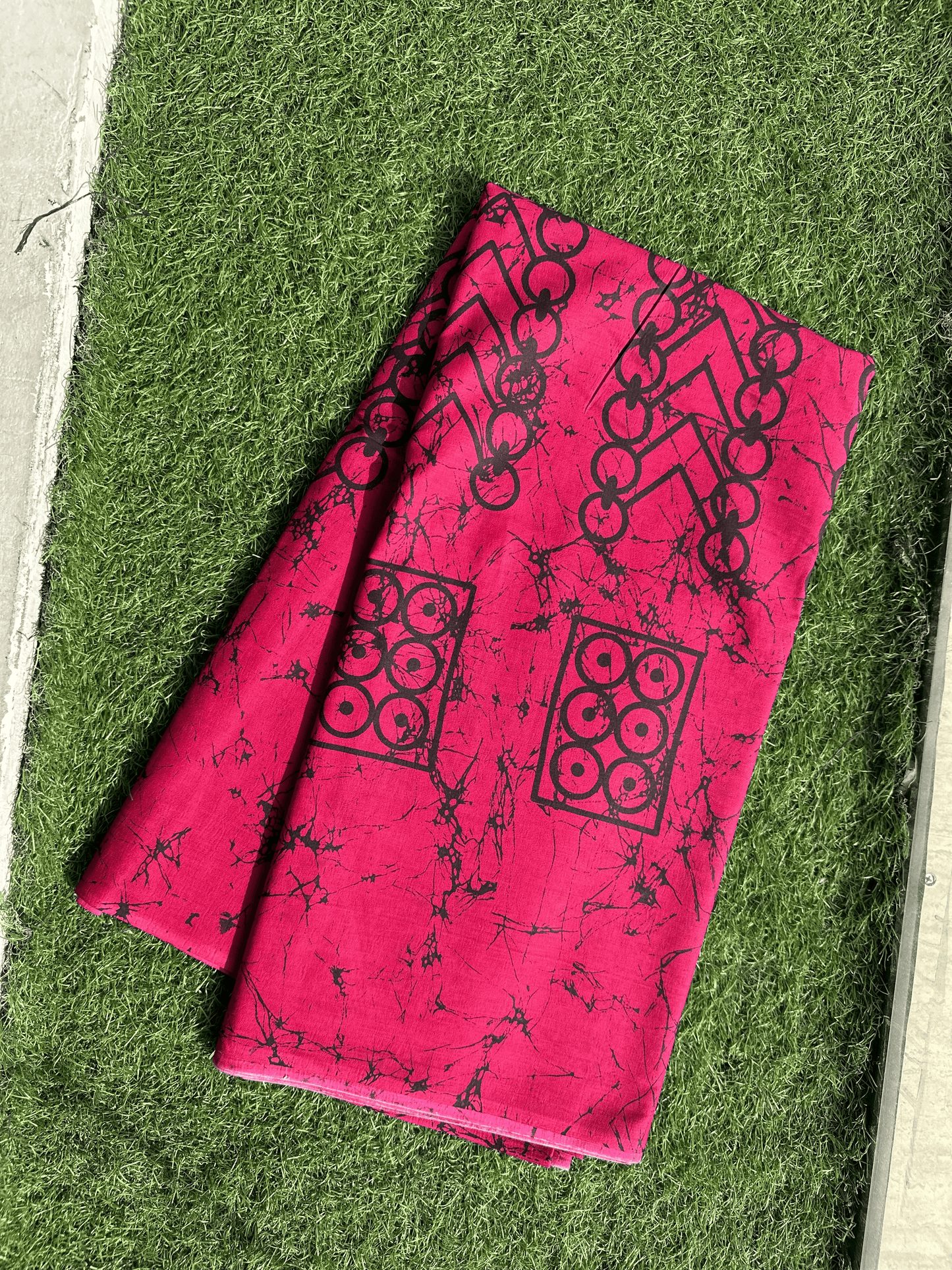 Pink Pure Cotton Sanganeri Printed Saree with Unstitched Blouse